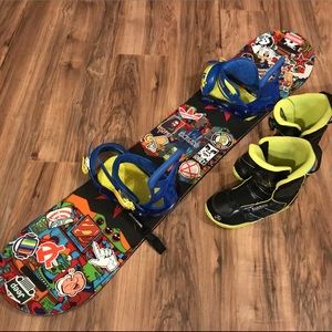 Burton 125 Snowboard with Bindings and Boots